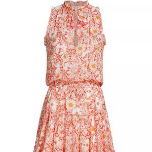 Poupette St Barth  Clara Floral Self-Tie Minidress, Size XS